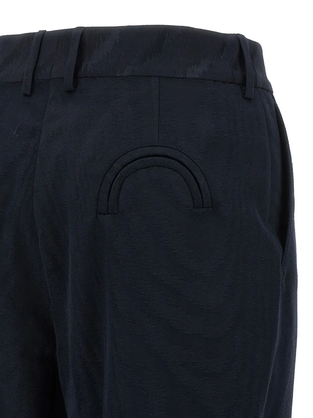 Pleated Pocket Straight Trousers