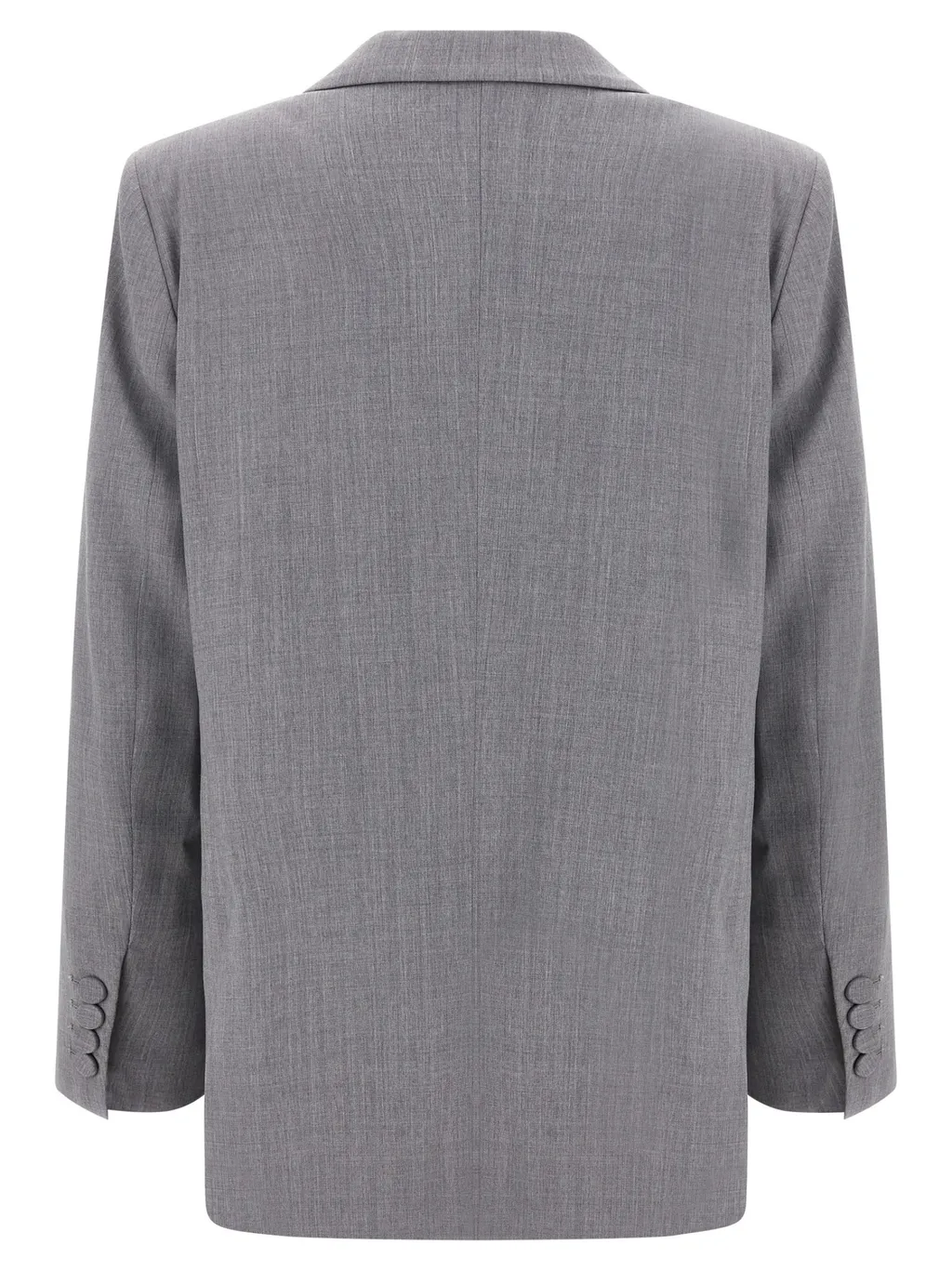 Double-Breasted Curved-Pocket Blazer