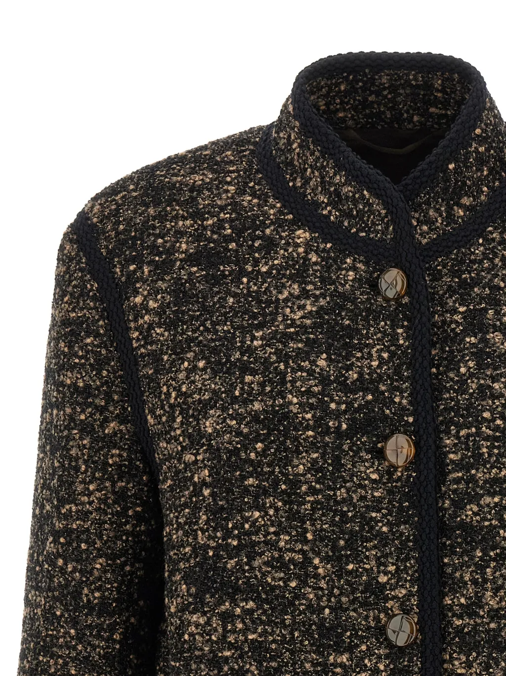 Tweed Button-Fastening Jacket