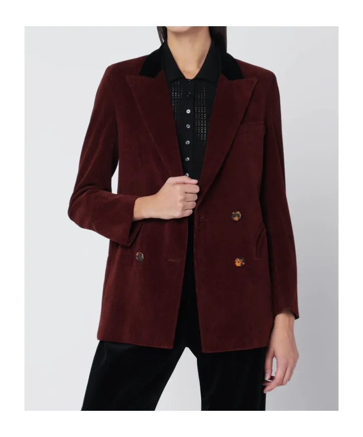 Corduroy Double-Breasted Blazer