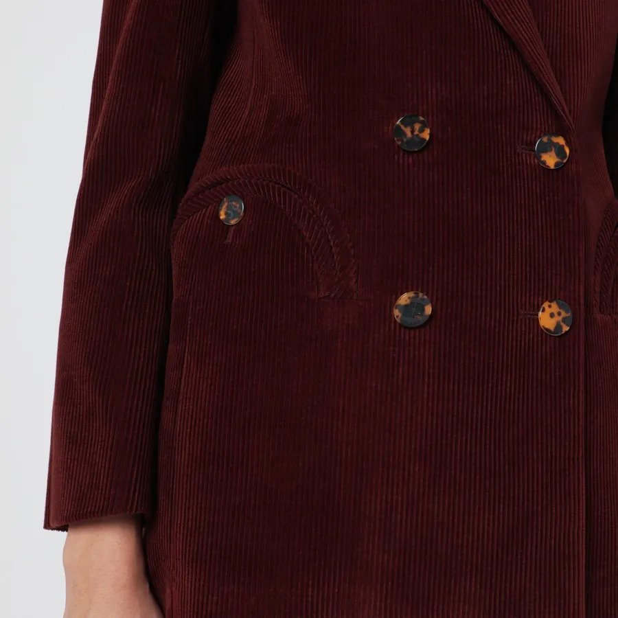 Corduroy Double-Breasted Blazer