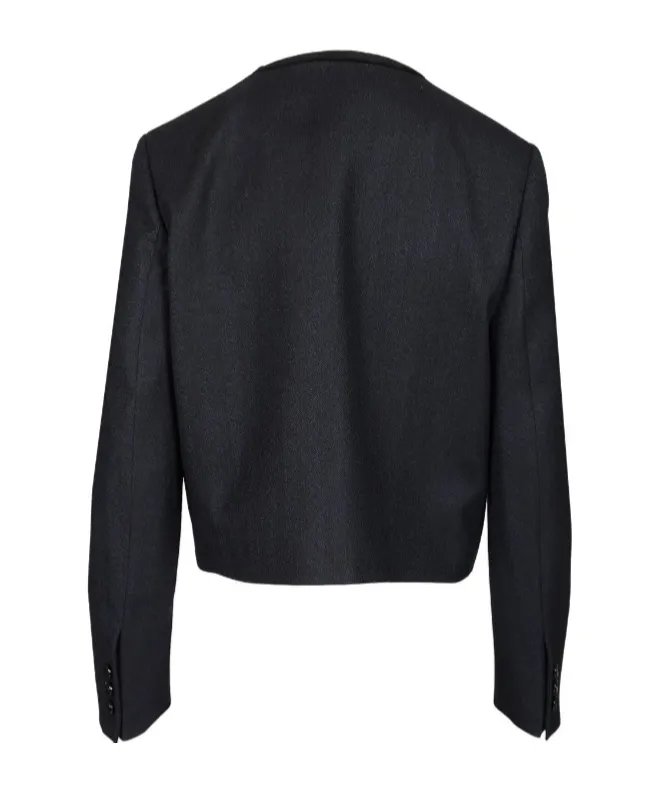 Velvet-Trimmed Pocket Jacket