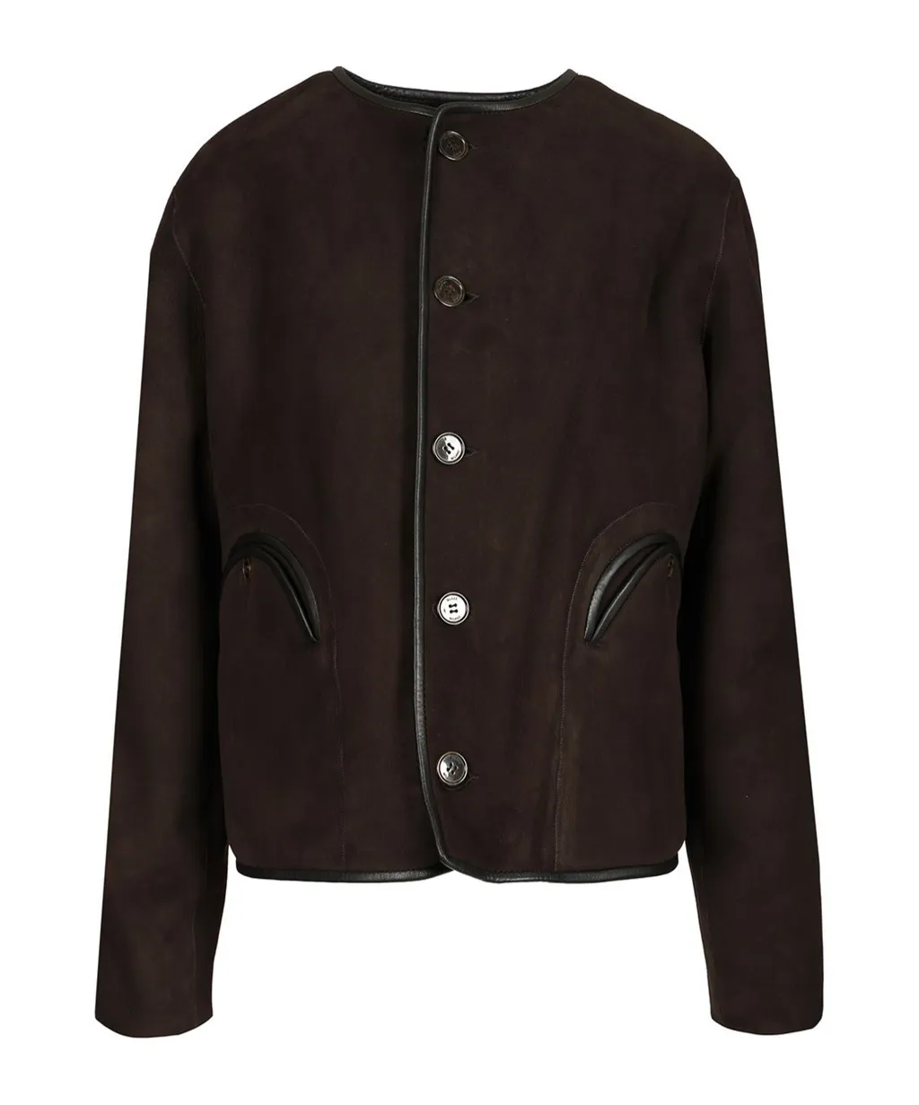 Buttoned-Up Welt-Pocket Jacket
