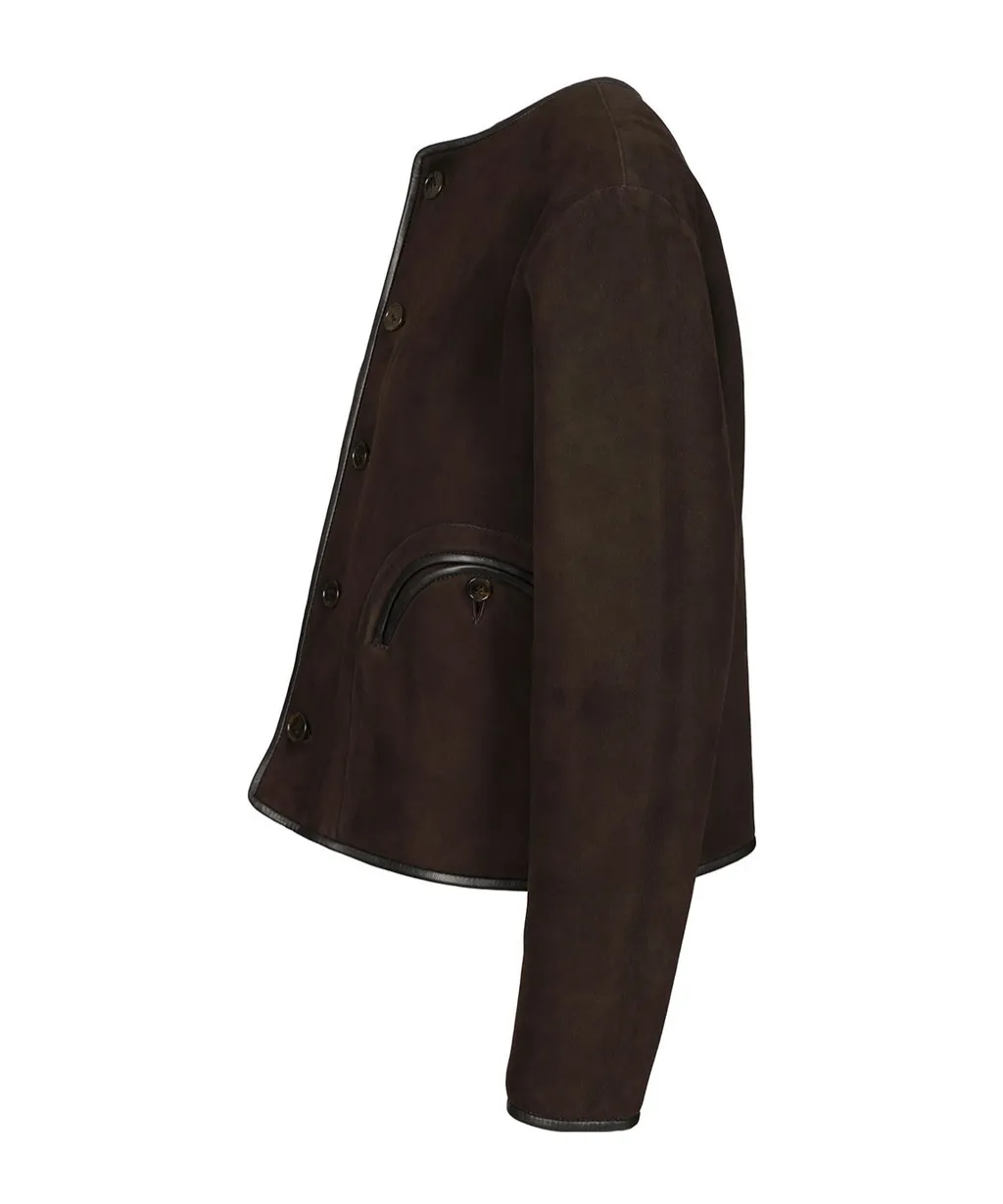 Buttoned-Up Welt-Pocket Jacket