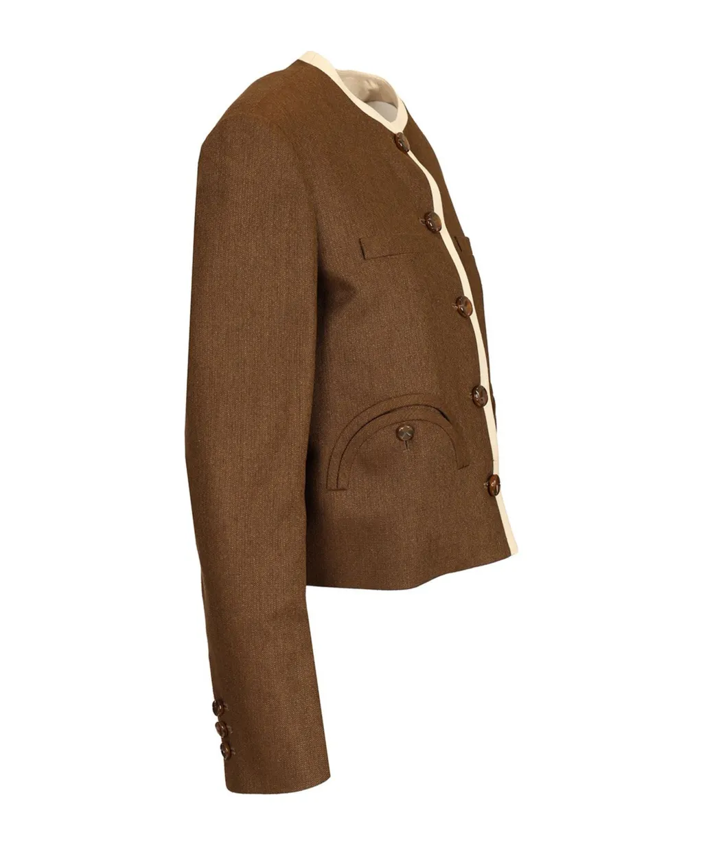 Contrast Trim Jacket