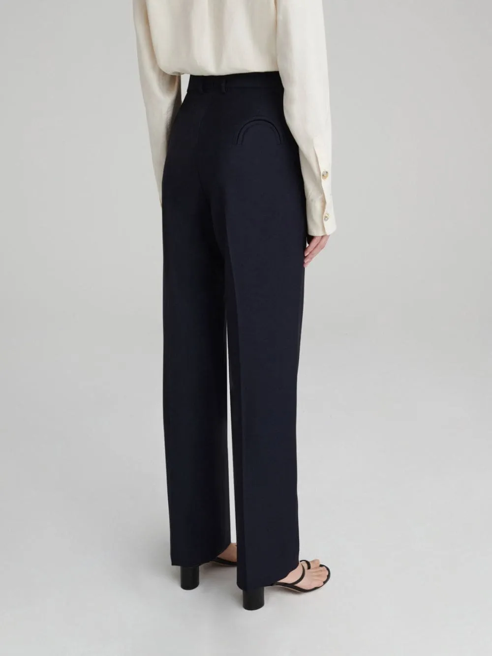 Straight Leg Pleated Pants