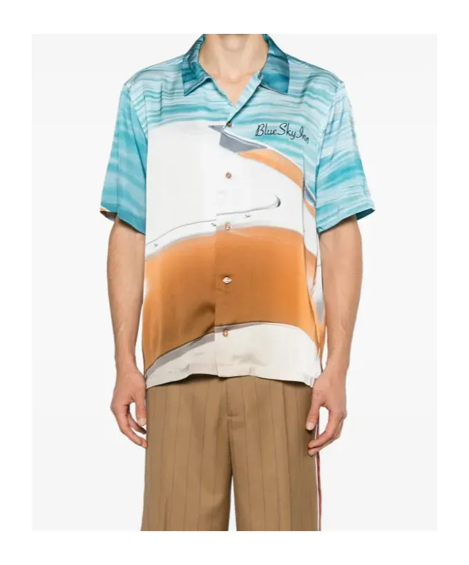 Boat Print Satin Shirt