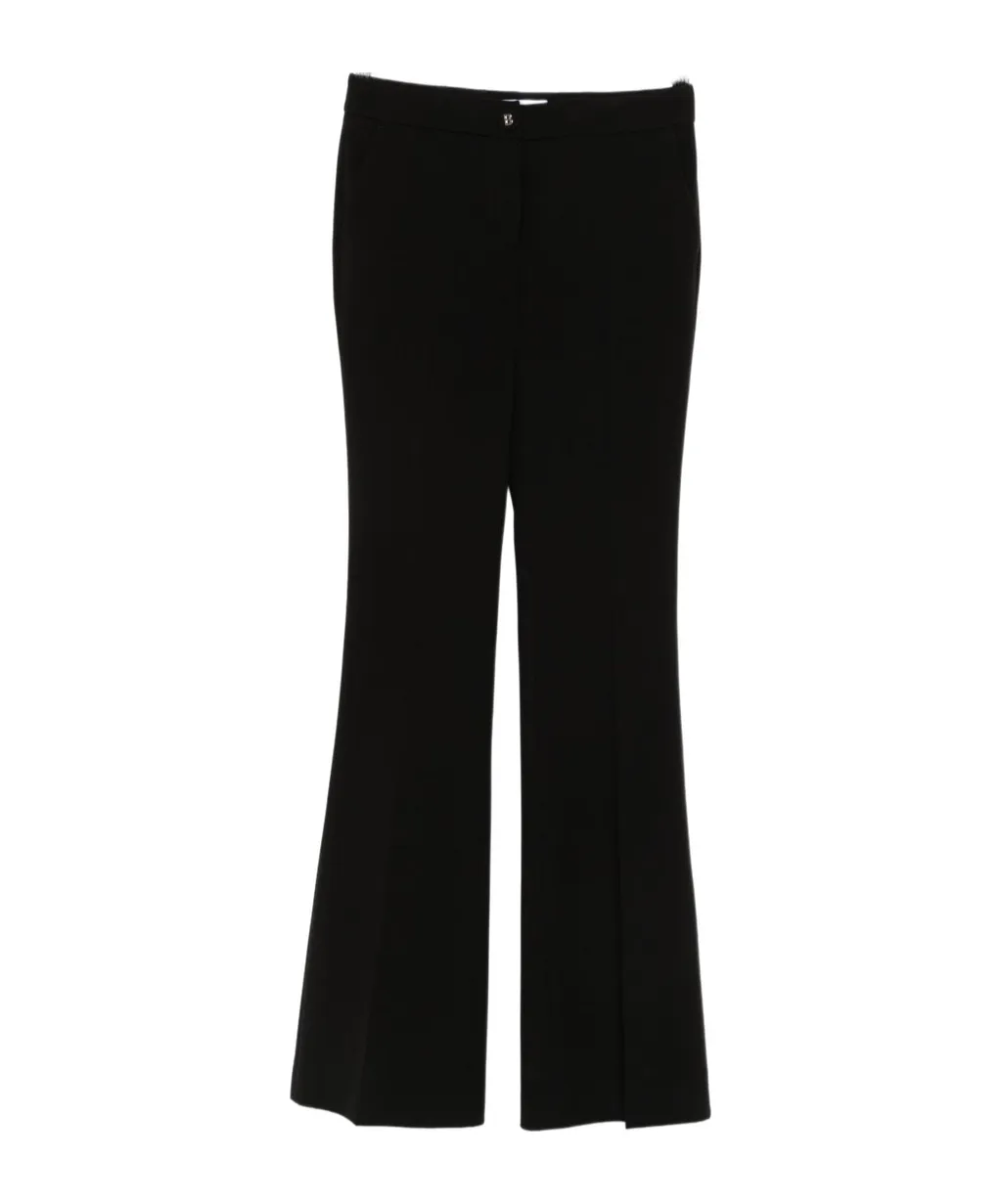 Flared Pleated Track Pants