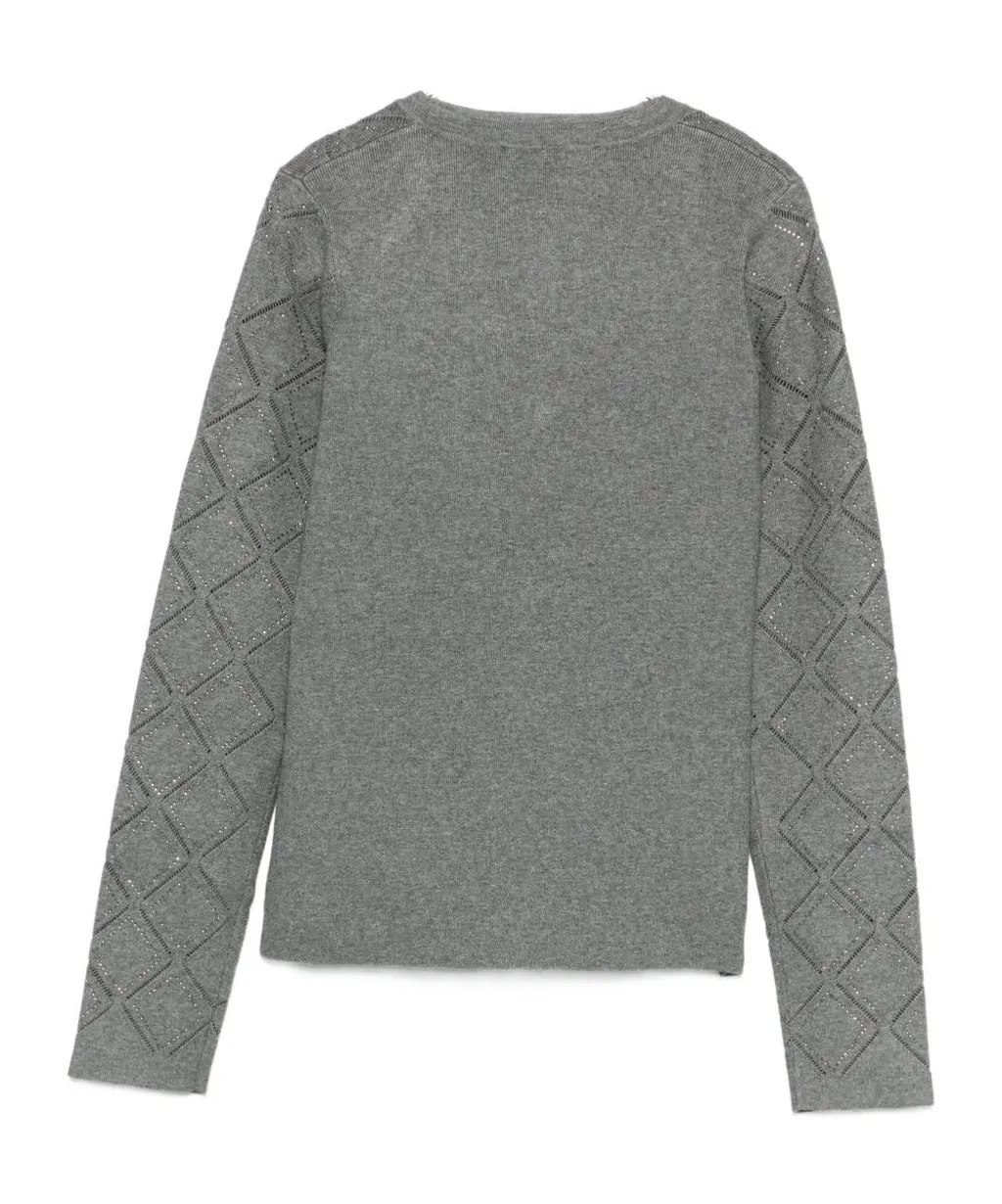 Long-Sleeved Knitted Cardigan