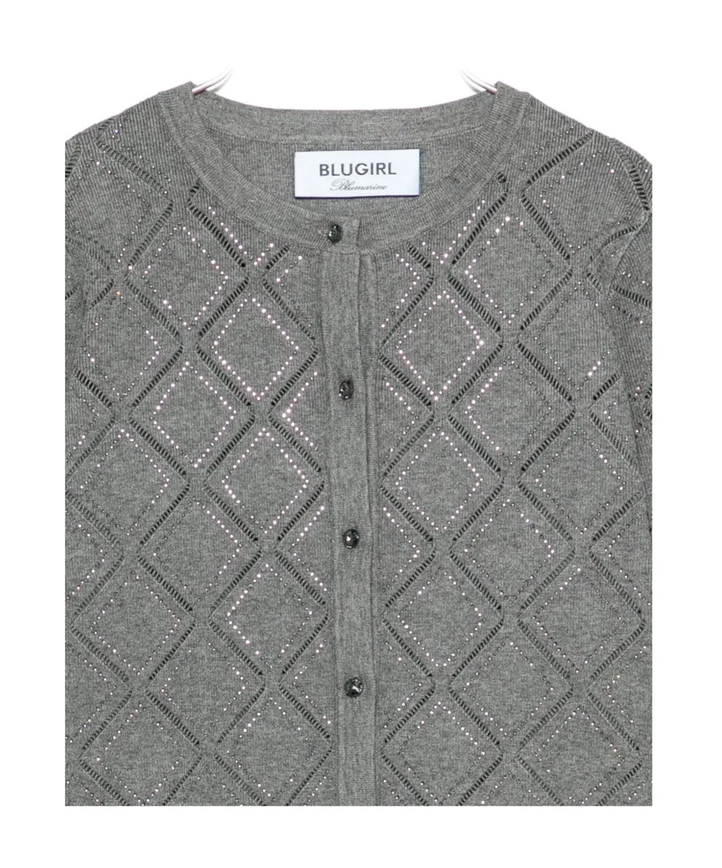 Long-Sleeved Knitted Cardigan
