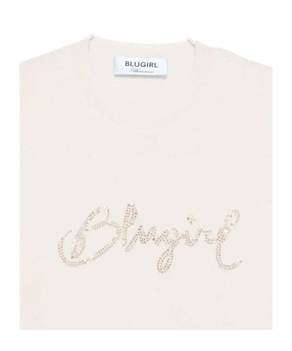 Round-Neck Long-Sleeve Knitted Sweater