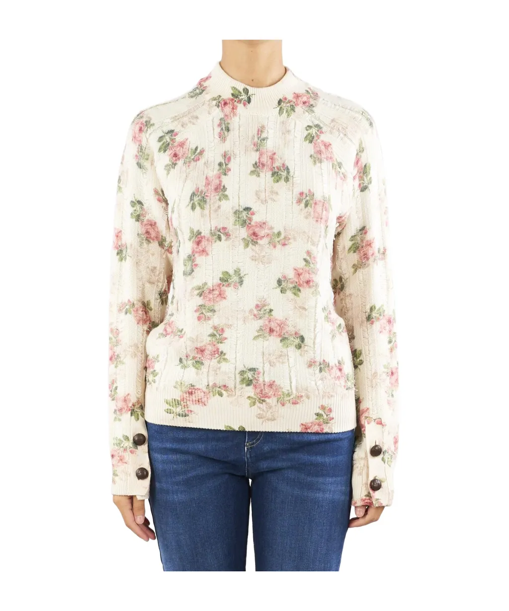 Flower Knitted Sweater