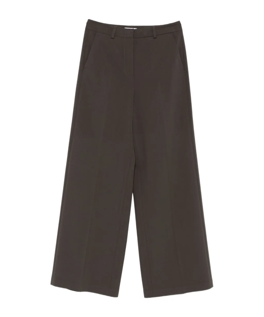 Pleated Zip-Up Track Pants