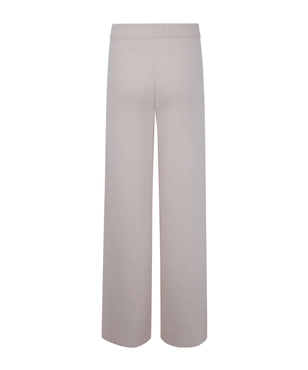 Elasticated-Waistband Wide-Leg Trousers
