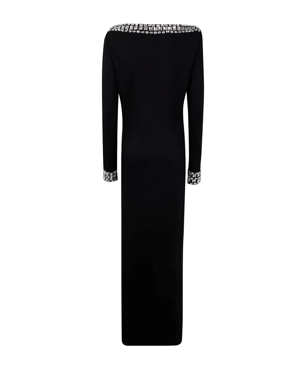 Crystal-Embellished Long Dress