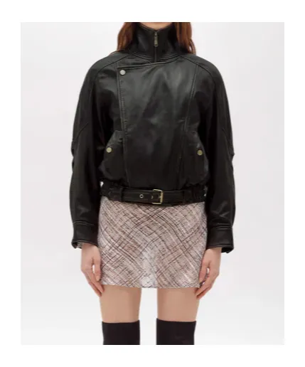 Asymmetric Leather Jacket