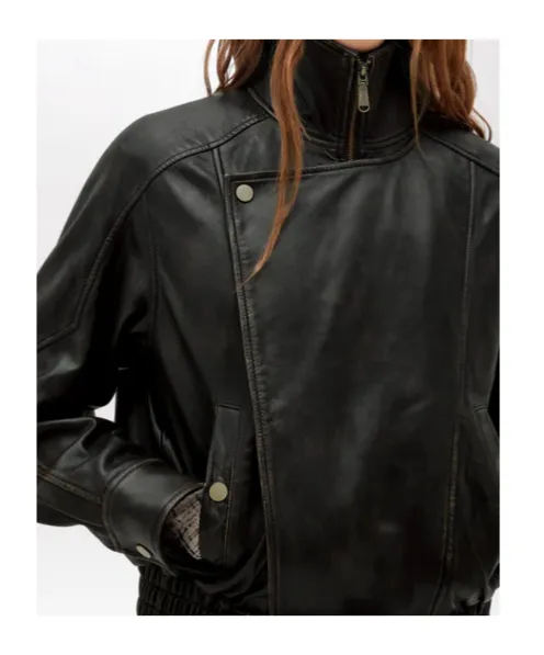 Asymmetric Leather Jacket