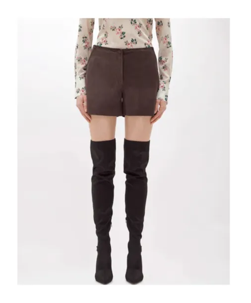 Crochet Suede Shorts