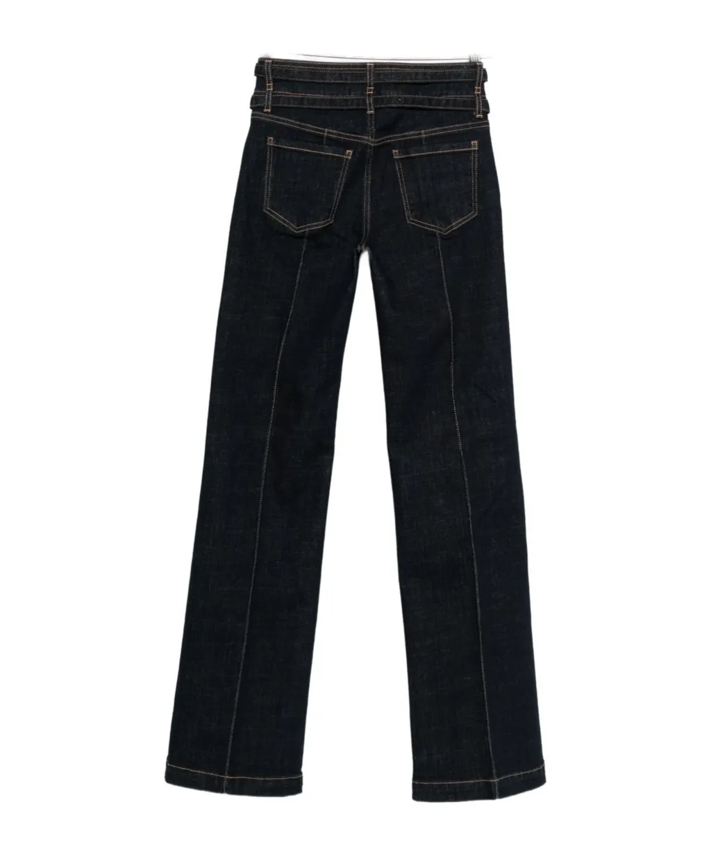 Double-Belt Jeans
