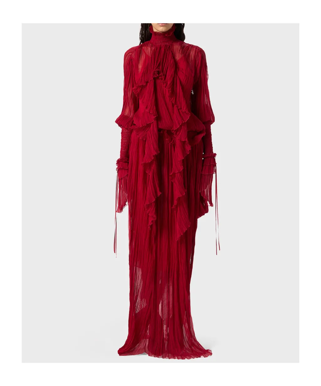 Ruffled Sheer Dress