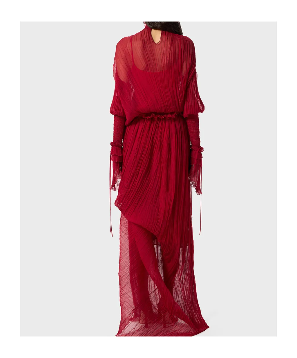 Ruffled Sheer Dress