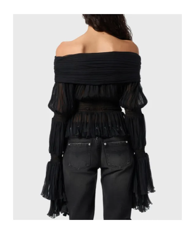 Gathered Chiffon Shirt