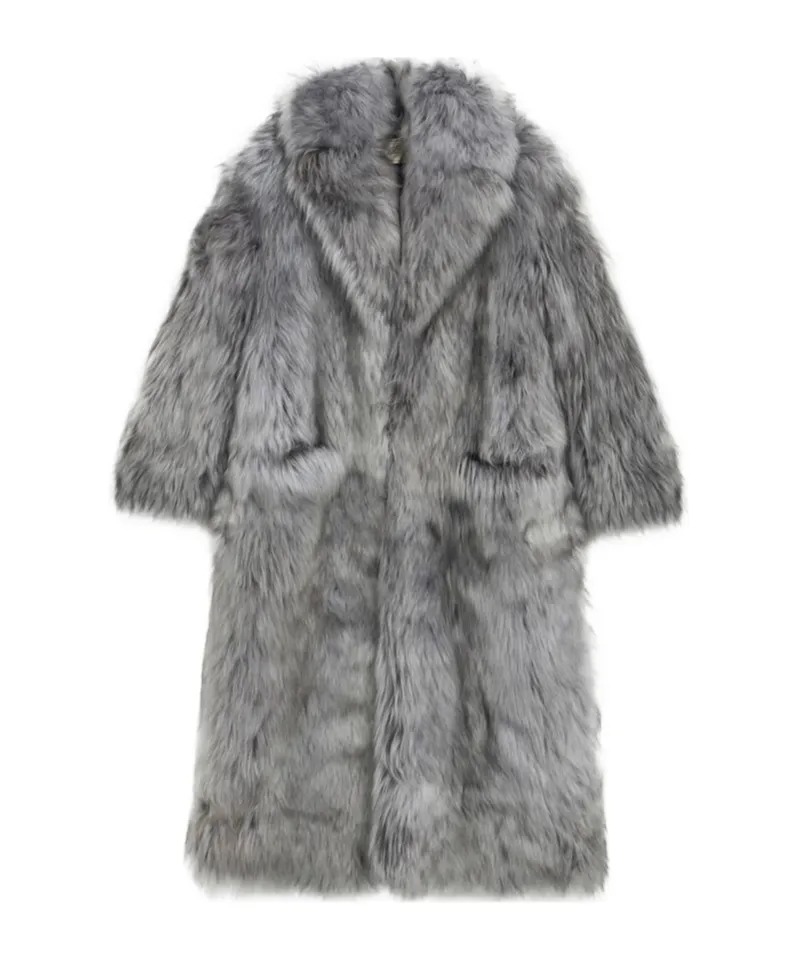 Wide-Lapels Fur Coat