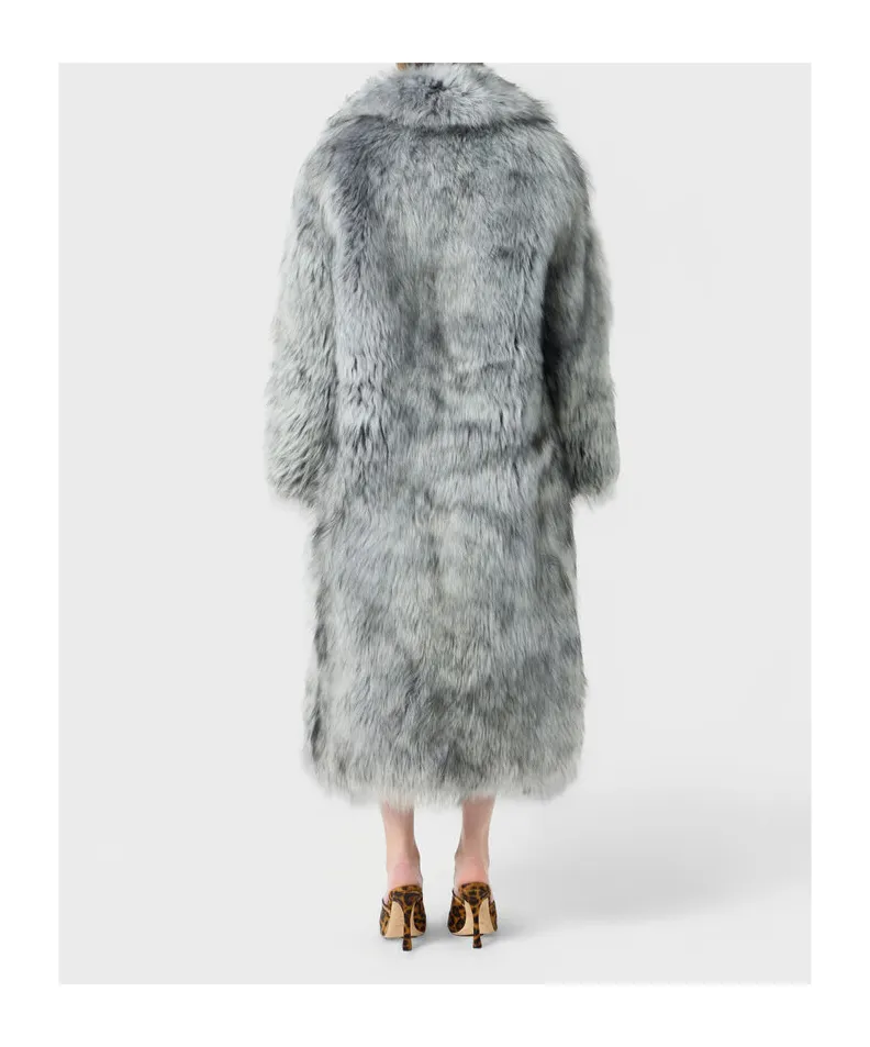Wide-Lapels Fur Coat