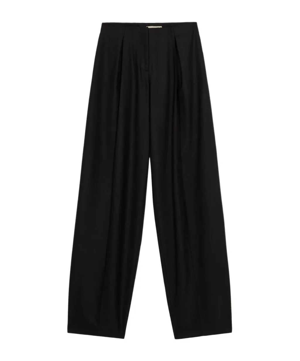 Pleated Zip-Detail Trousers