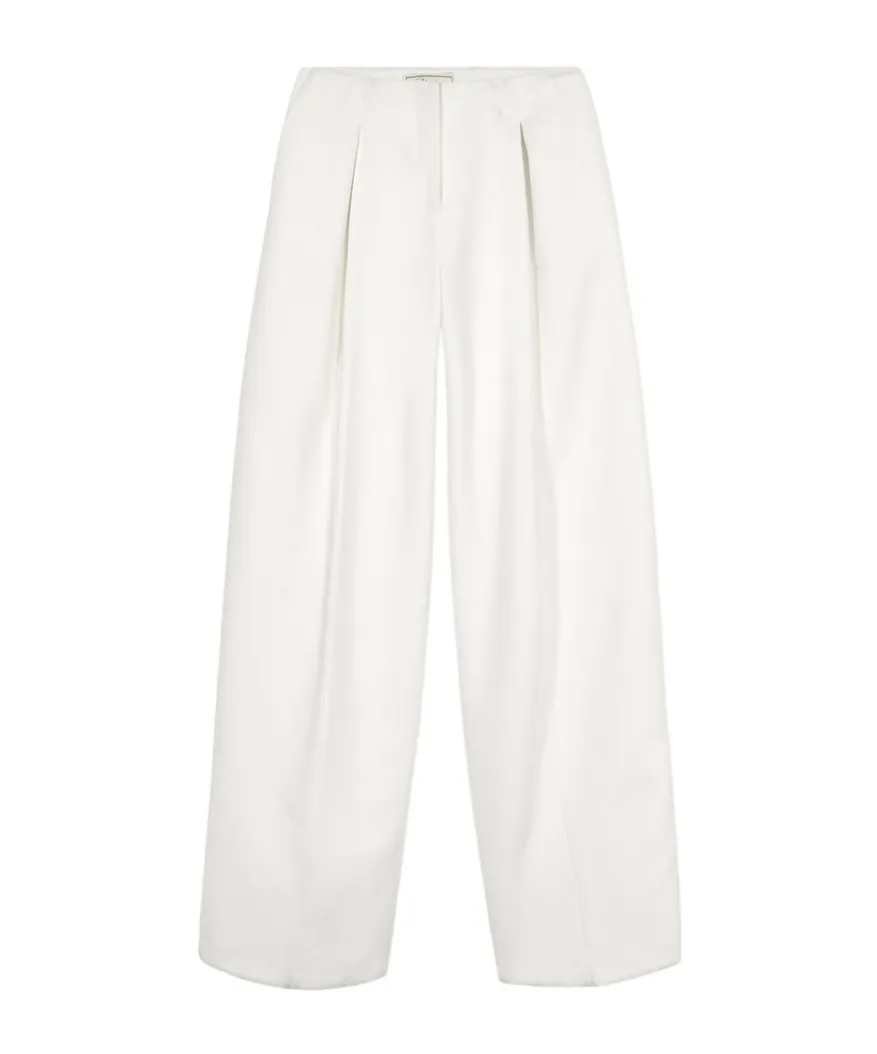 Pleated Wide-Leg Trousers