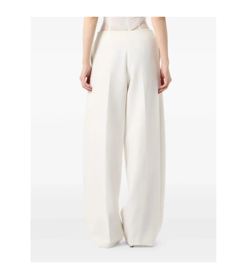 Pleated Wide-Leg Trousers