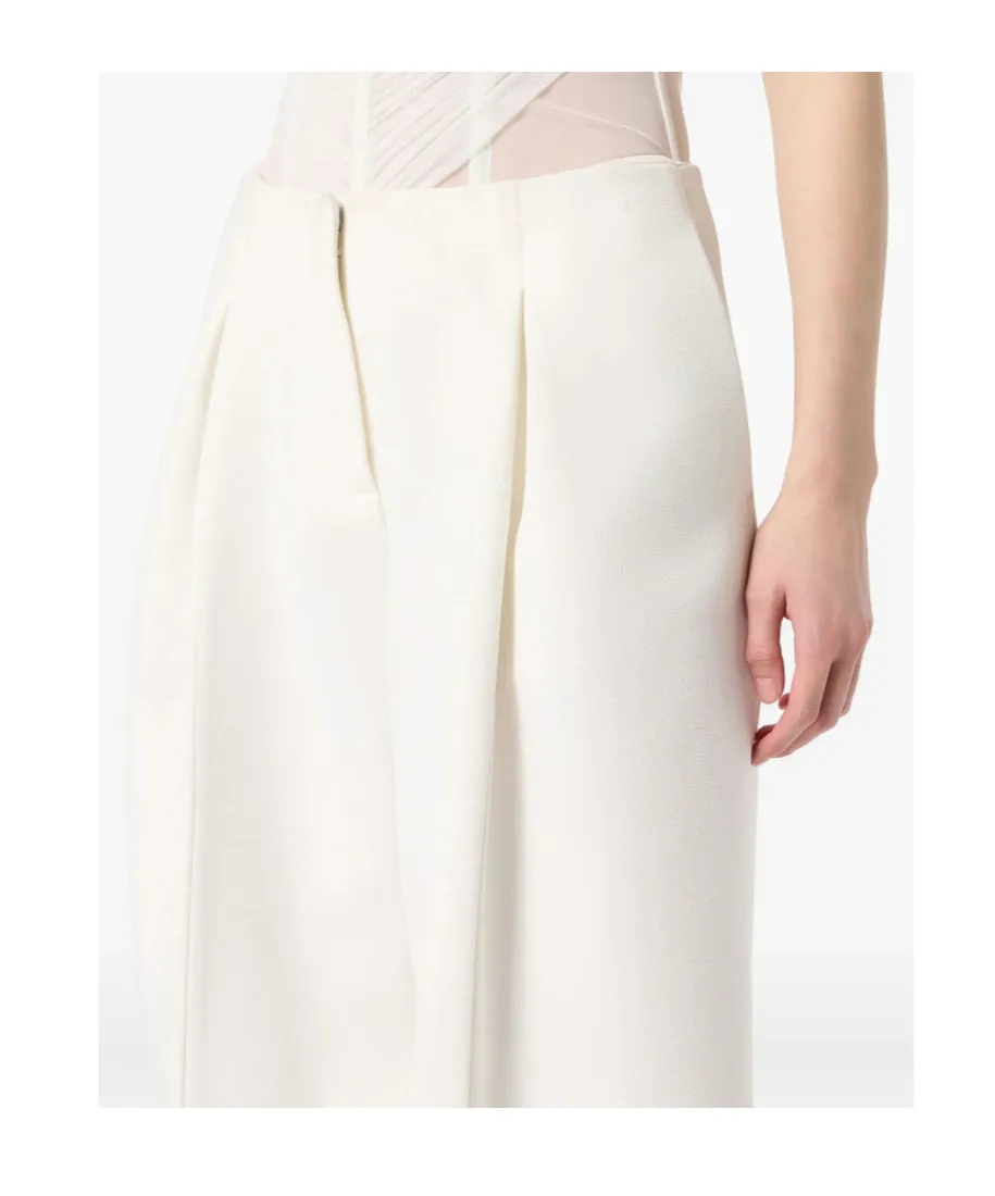 Pleated Wide-Leg Trousers