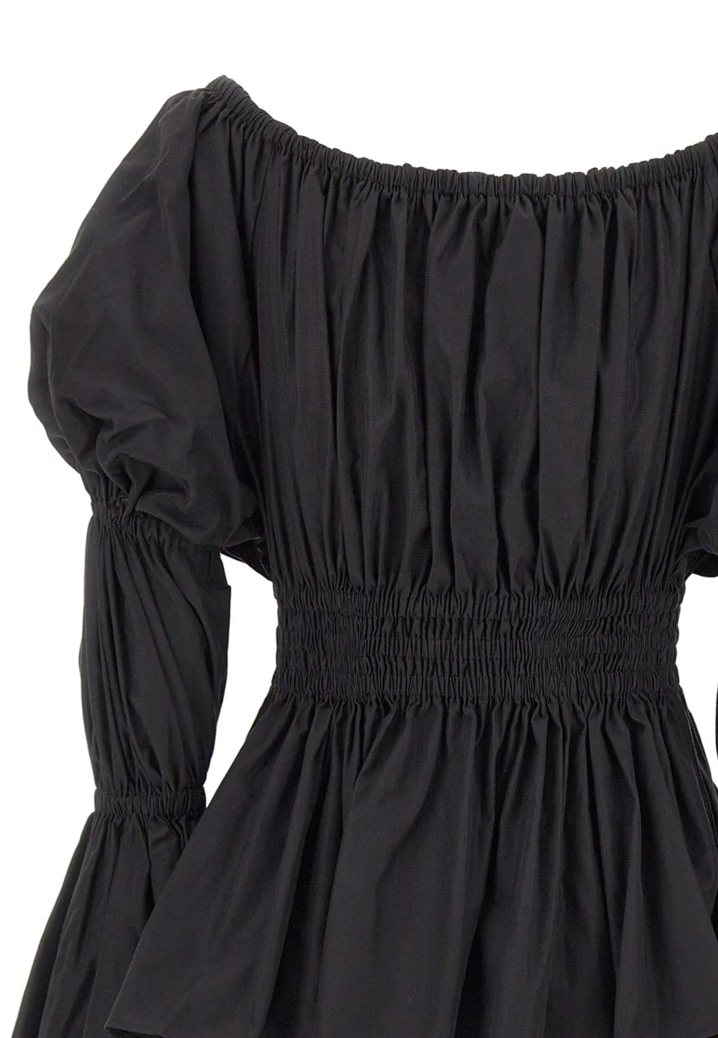 Off-Shoulder Ruffled Lace-Up Top
