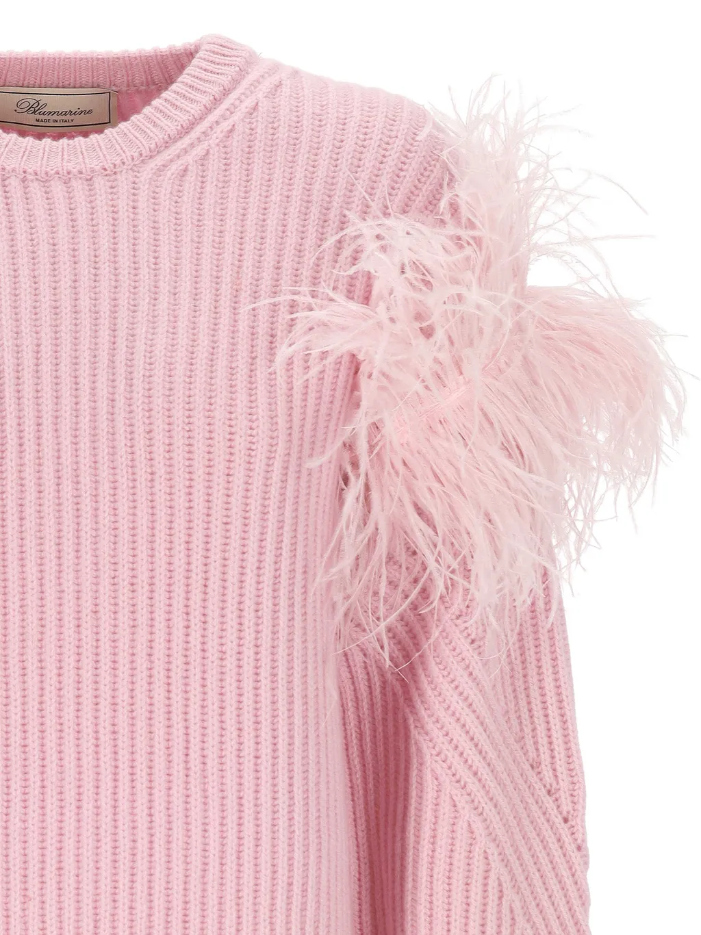Feather Detailed Crewneck Jumper