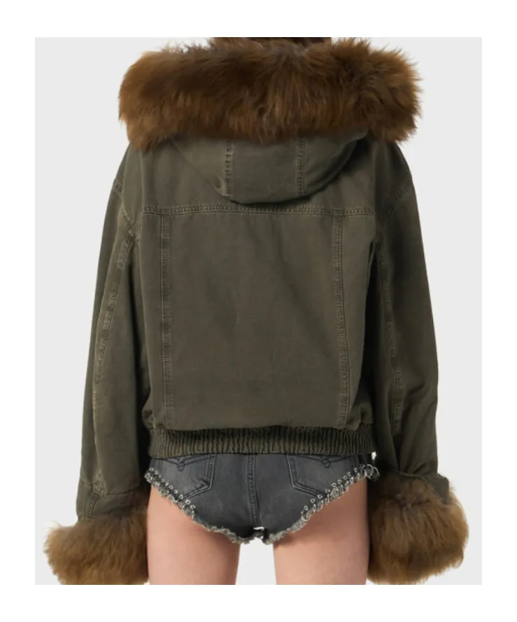 Hooded Zip-Up Bomber Jacket