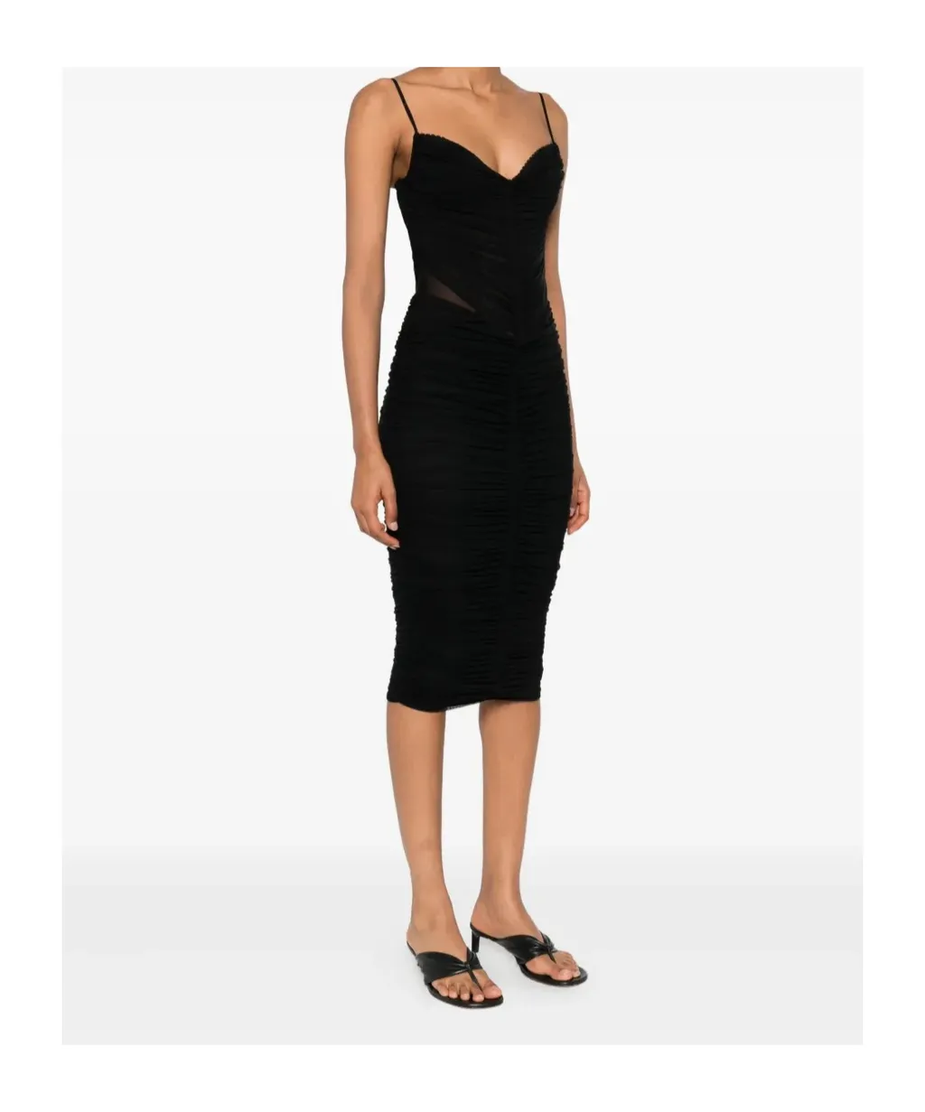 Ruched Midi Party Dress