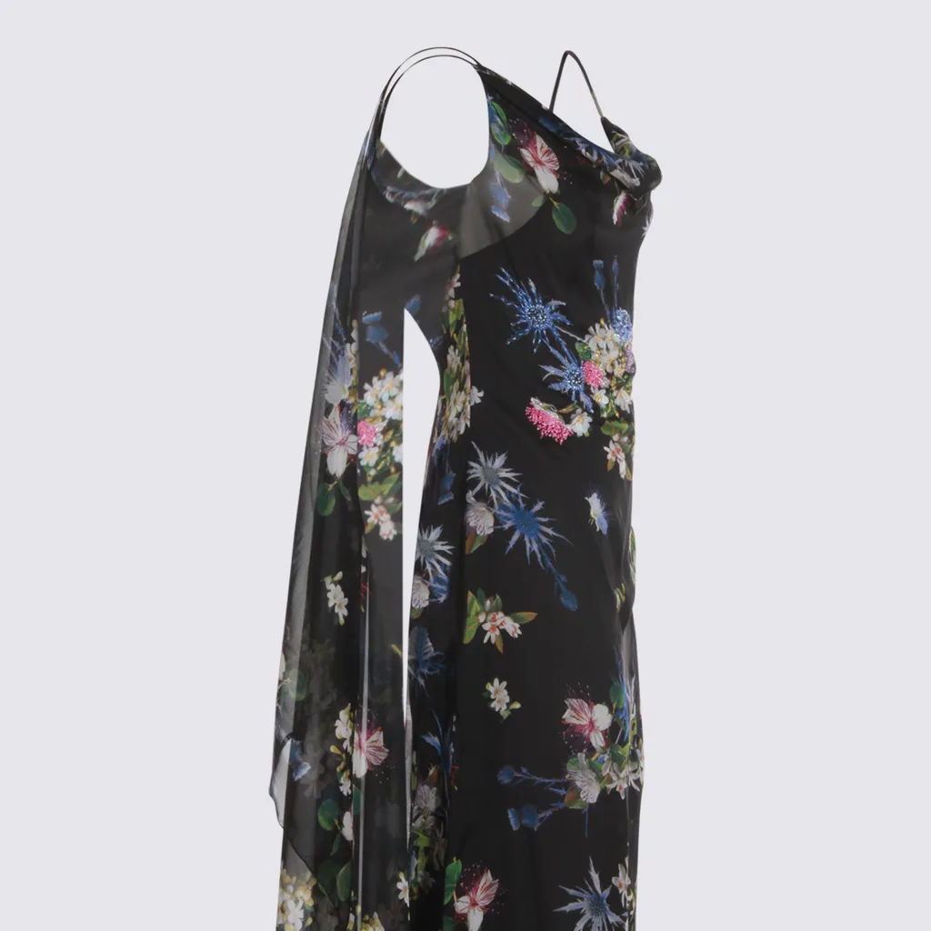 Floral-Print Cowl-Neck Dress