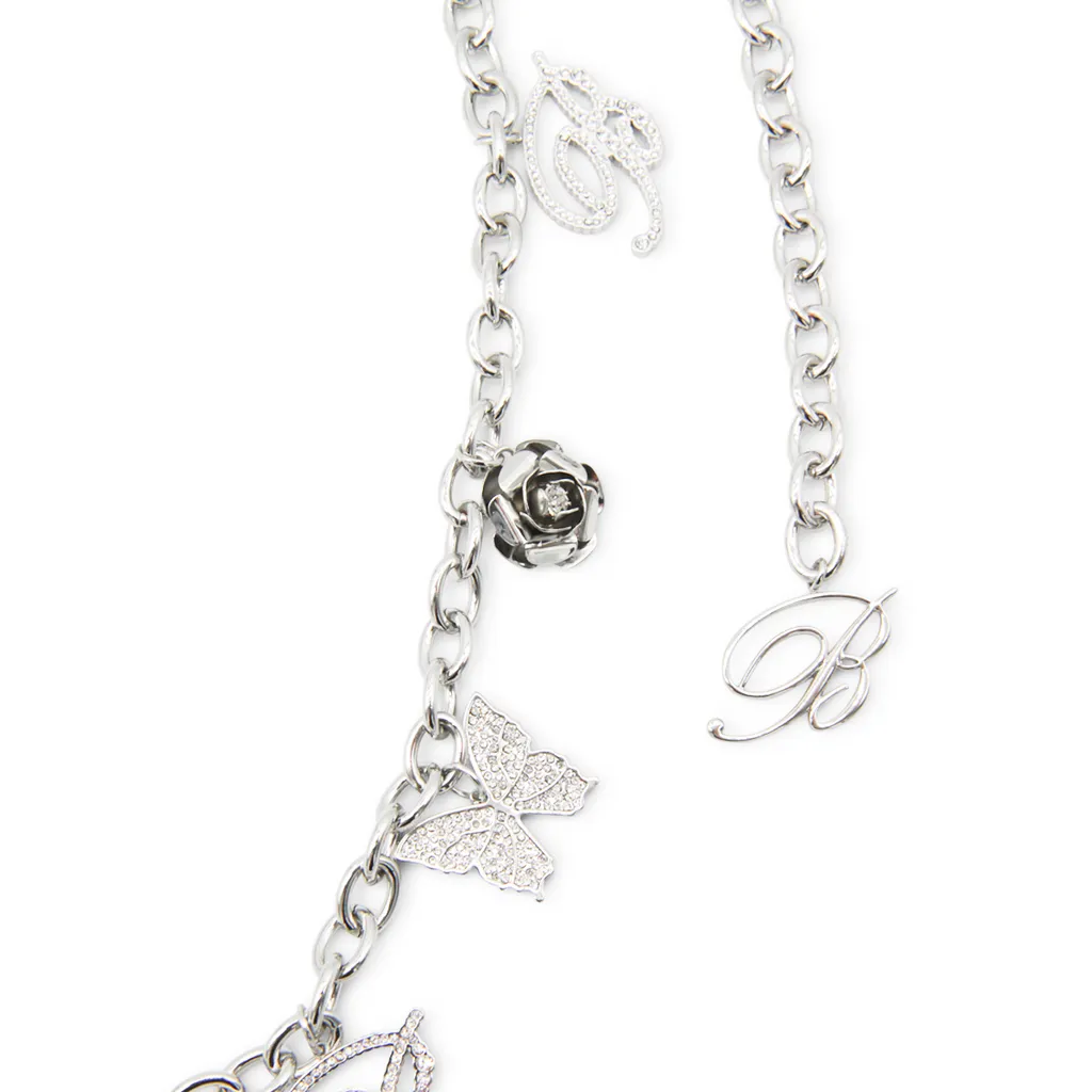 Crystal-Embellished Chain Belt