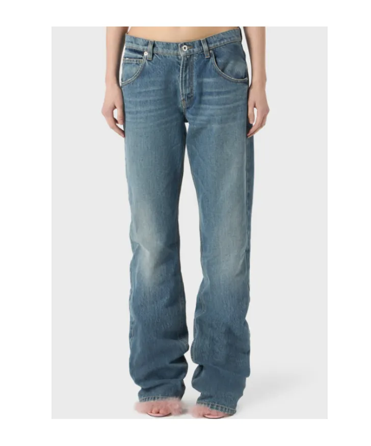 Logo Printed Straight-Leg Jeans
