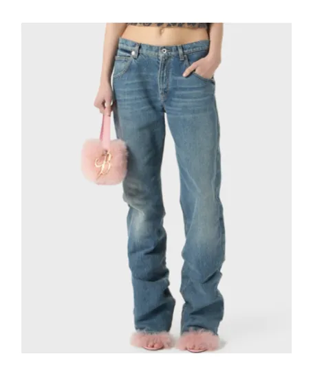 Logo Printed Straight-Leg Jeans