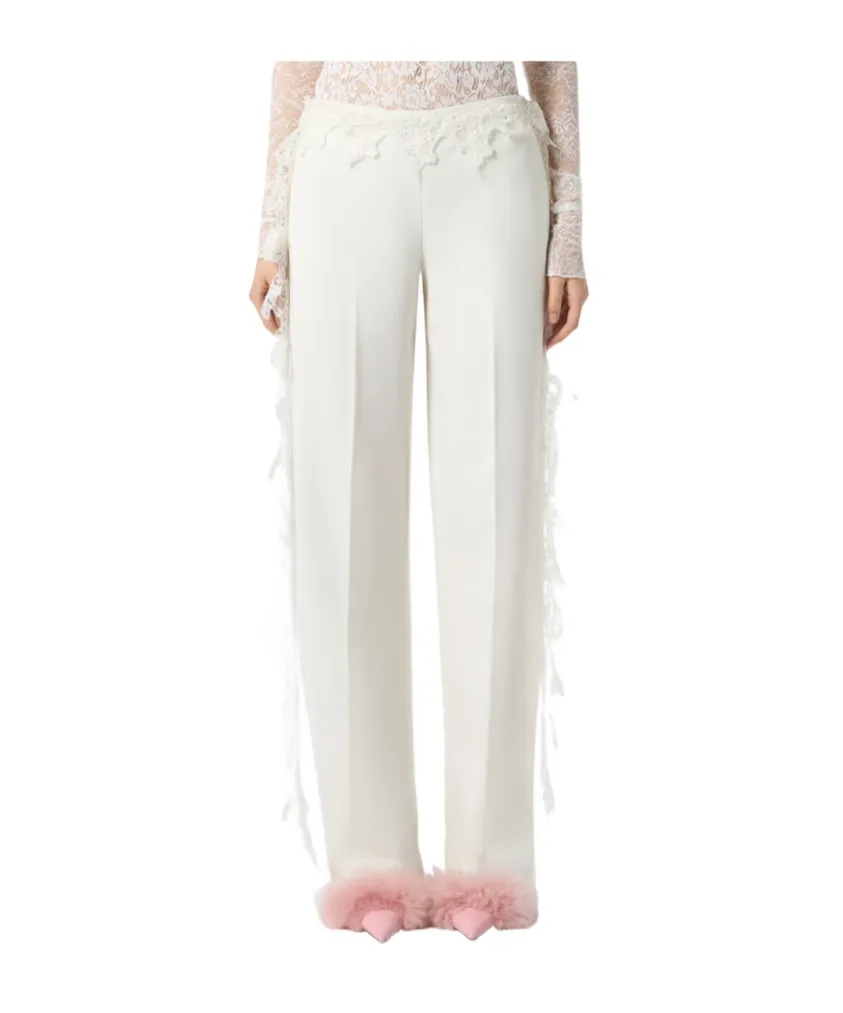 Lace-Detail Trousers