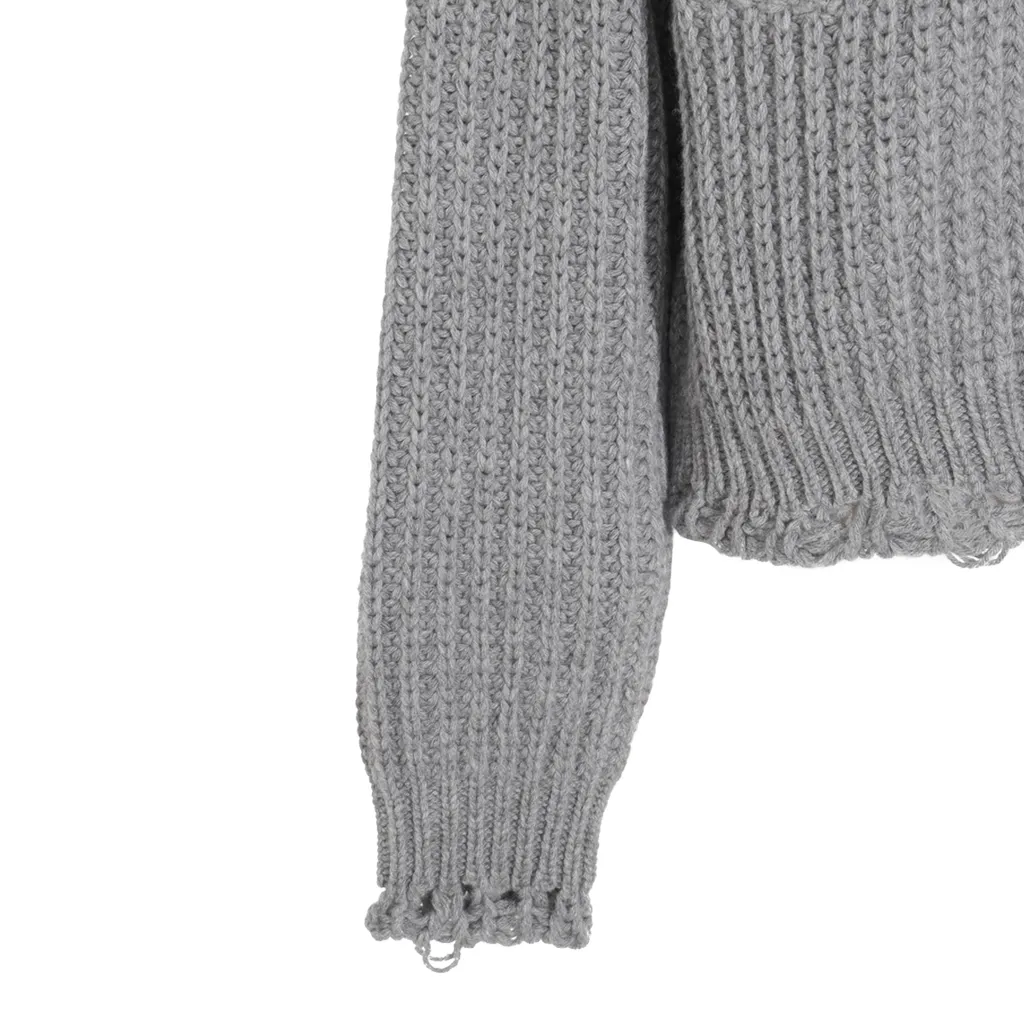 Fur Insert Knit Cardigan