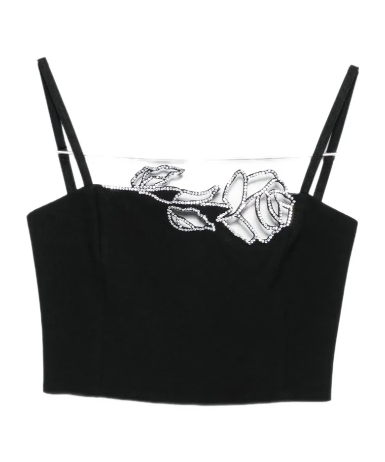 Rose-Embellished Top