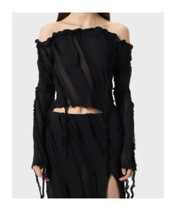 Off-Shoulder Ruffled Top