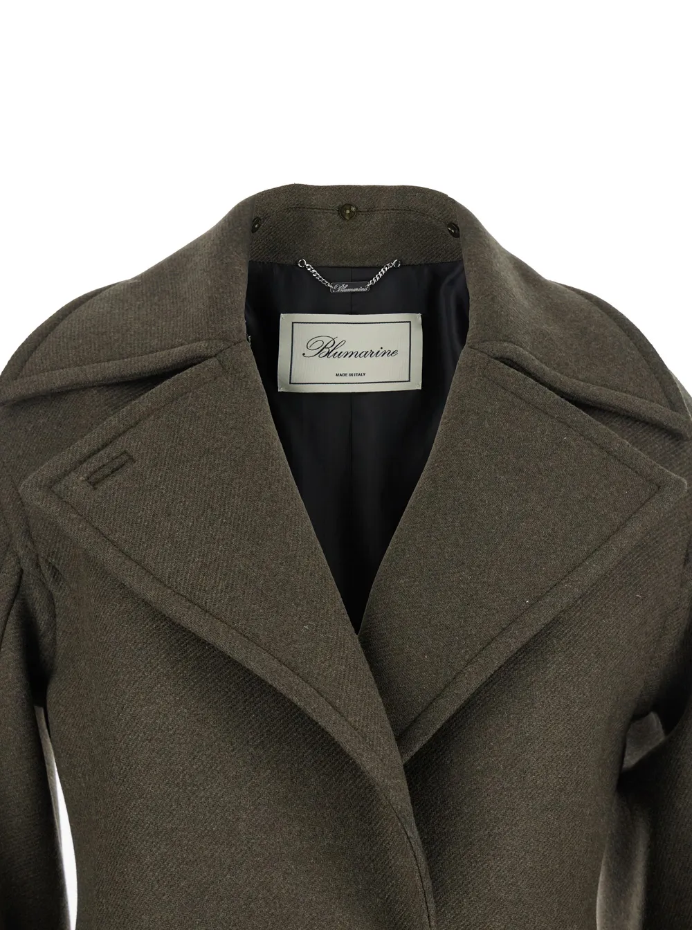 Single-Breasted Shearling Detailed Coat