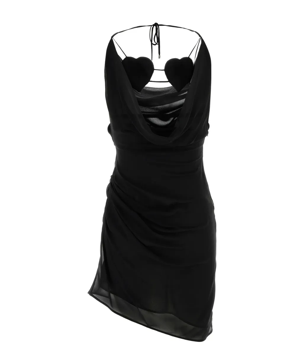 Built-In Bra Asymmetric Mini Dress