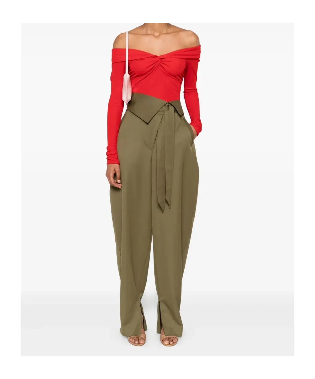 Twist-Detail Off-Shoulder Top