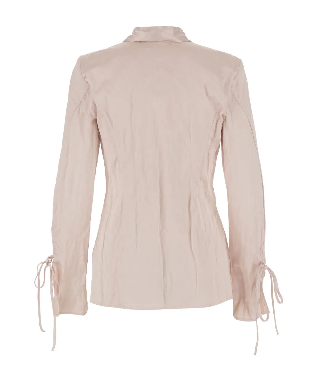Crinkled Satin Shirt