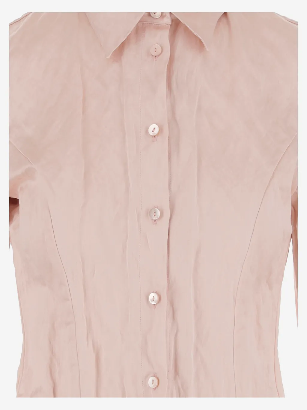 Crinkled Satin Shirt