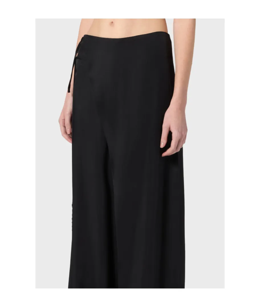 High Waist Wrap-Detail Trousers